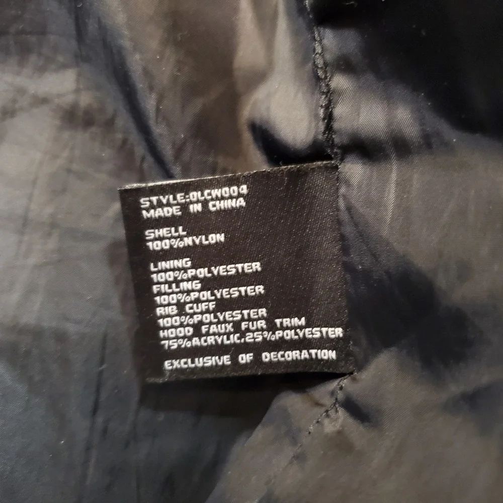 Canada Weather Gear Women Puffer Parka Black Faux Fur Hood Long Coat Size Medium - Picture 11 of 13